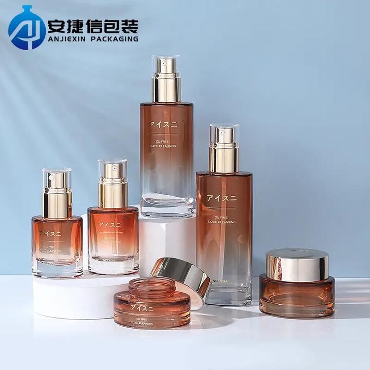 椭圆形水乳霜三件套化妆品包材 闭眼入的护肤品批发首选